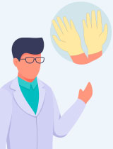 je porte des gants
